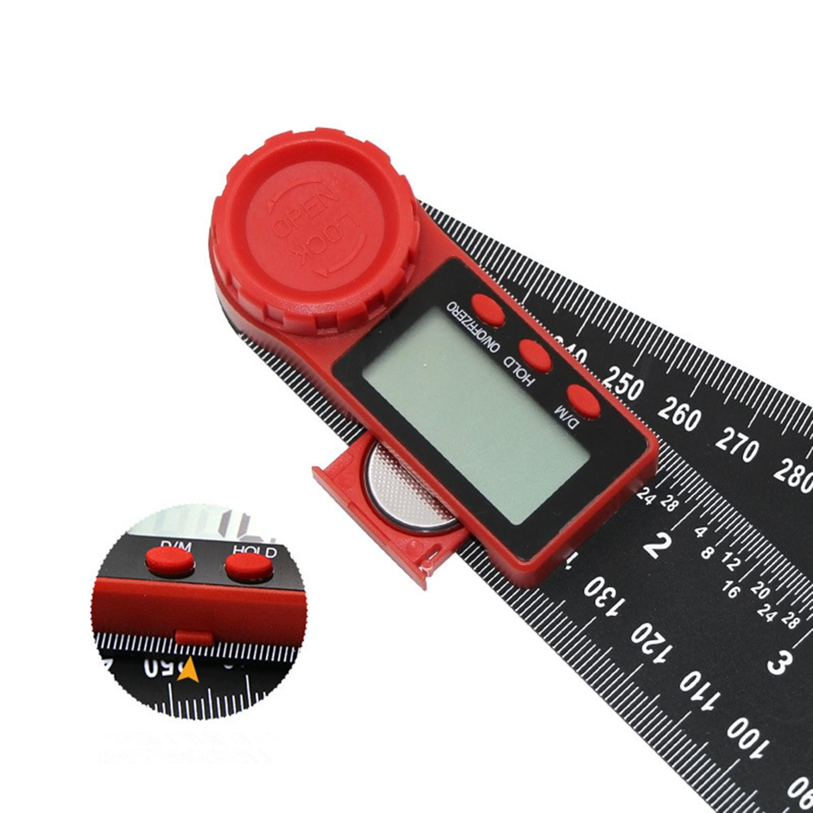 LCD Digital Display 200mm 0-360° Angle Finder Ruler Protractor Measure Meter d
