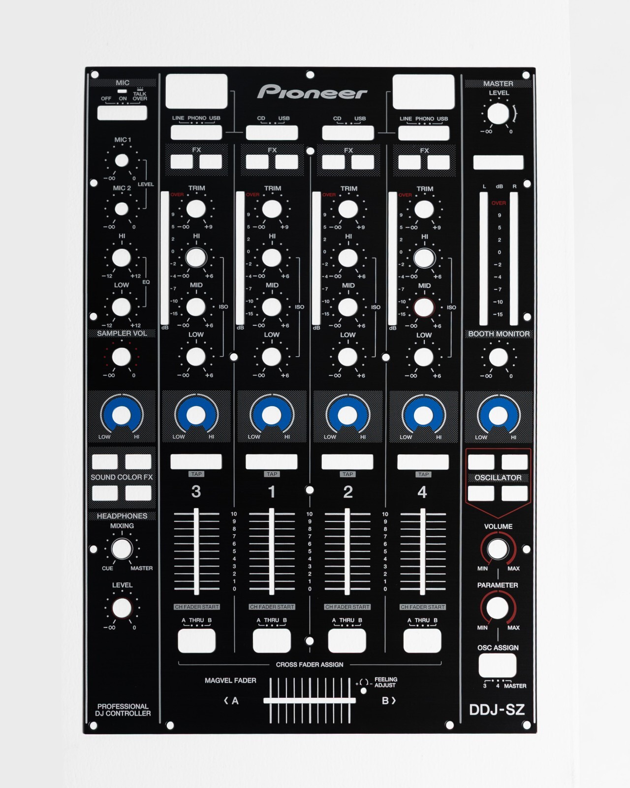 Pioneer DJ DAH2976 Replacement Mixing Desk Top Panel – Middle Iron Plate for DDJ