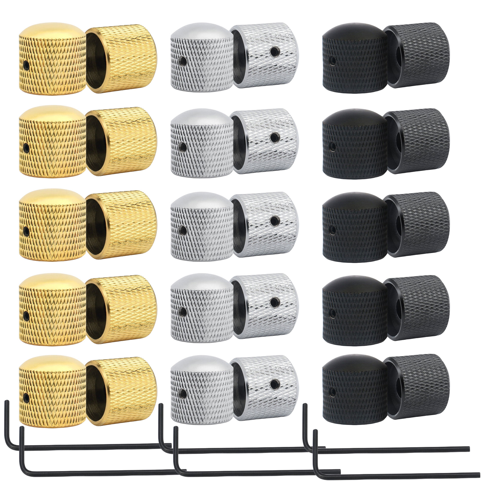 4/8/12PCS Dome Knob Volume Tone Control Knobs with Inner Hexagon Spanner Guitar