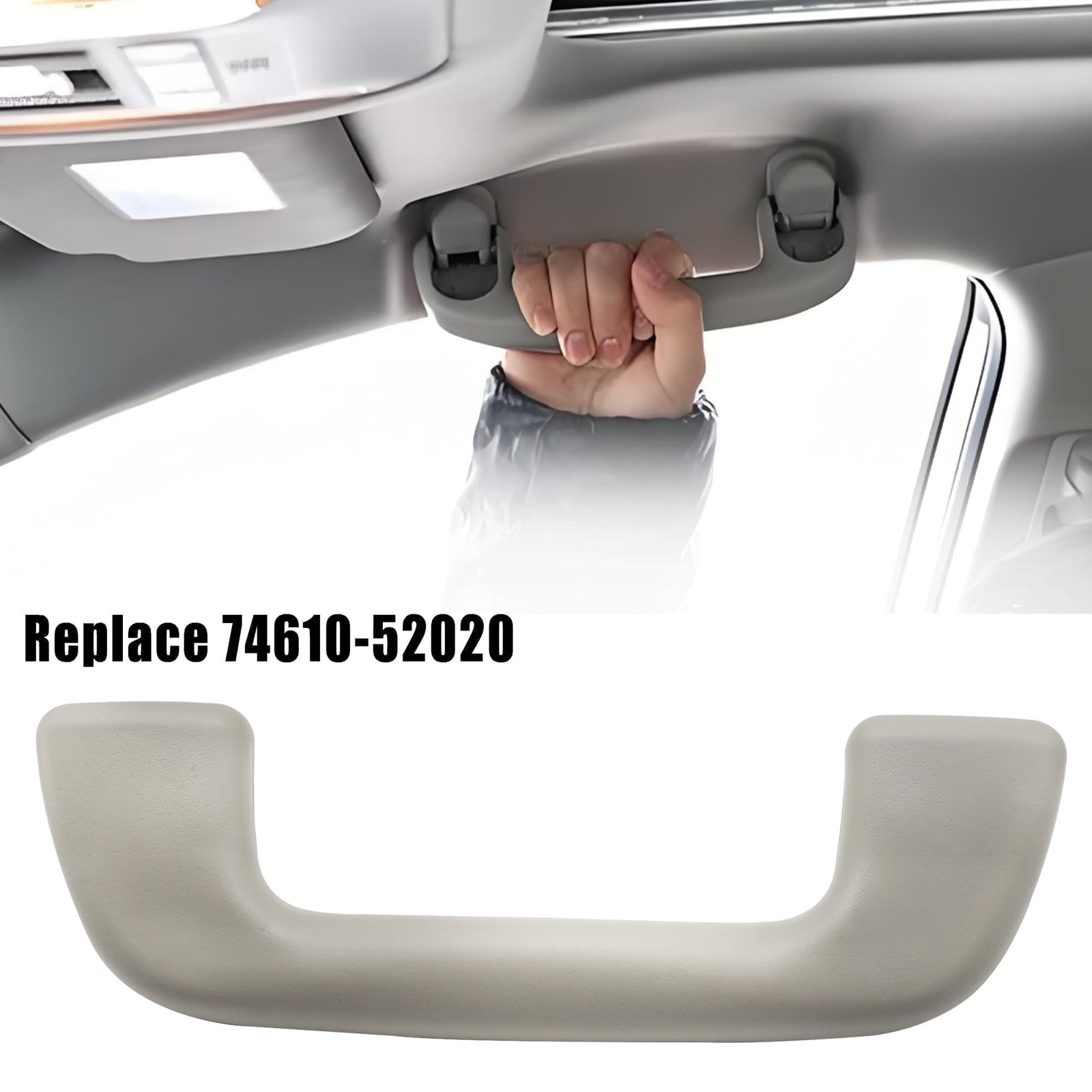 Shtuomoland Front Inner Roof Pull Handle Grab Auto Right, Beige Grey