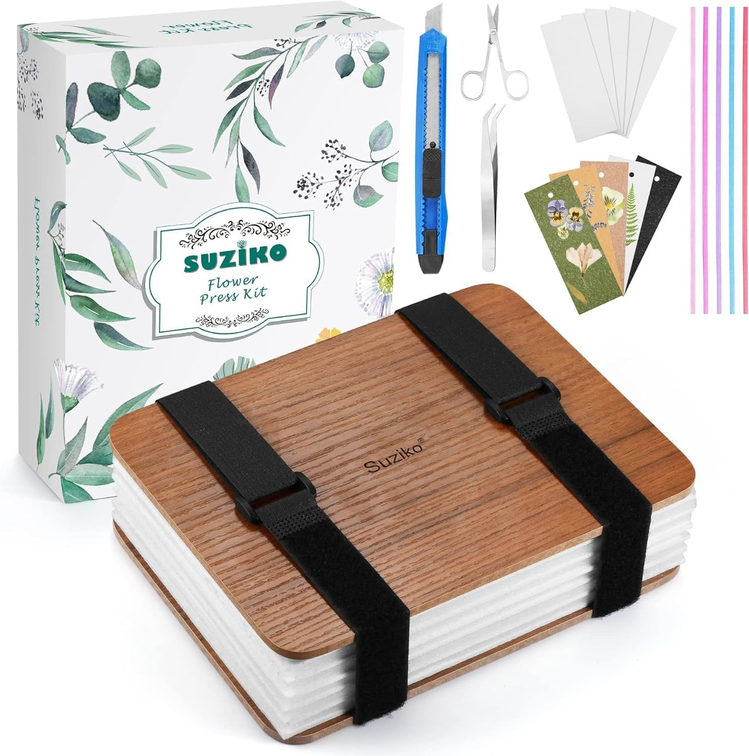 Professional Flower Press Kit 6 Layers 6.3 X 8.3 Inch, Brown,Flower Pressing Kit