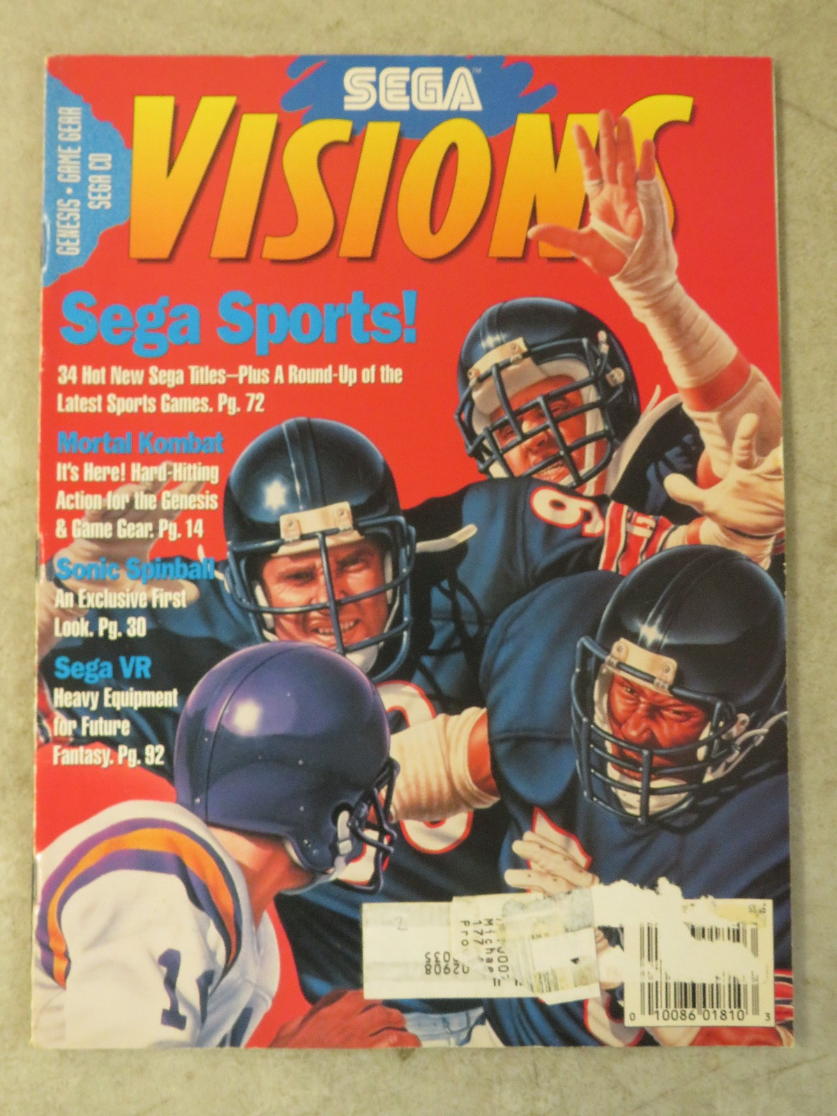 Sega Visions August / September 1993 Video Game Magazine Sonic Spinball Etc