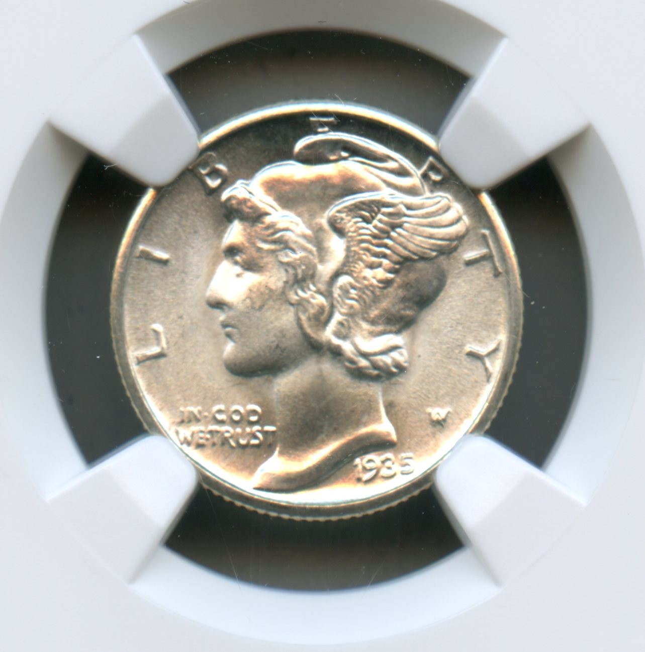 1935 Mercury Silver Dime NGC MS 66 FB