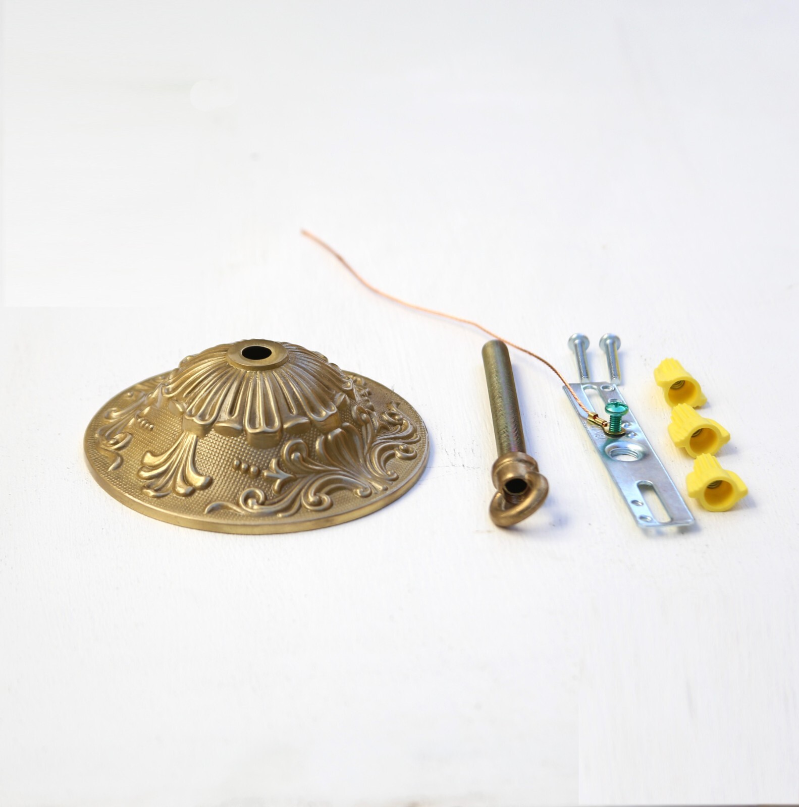 NEW  Die Cast Brass Ceiling Canopy, 4-3/4" diameter Unfinished