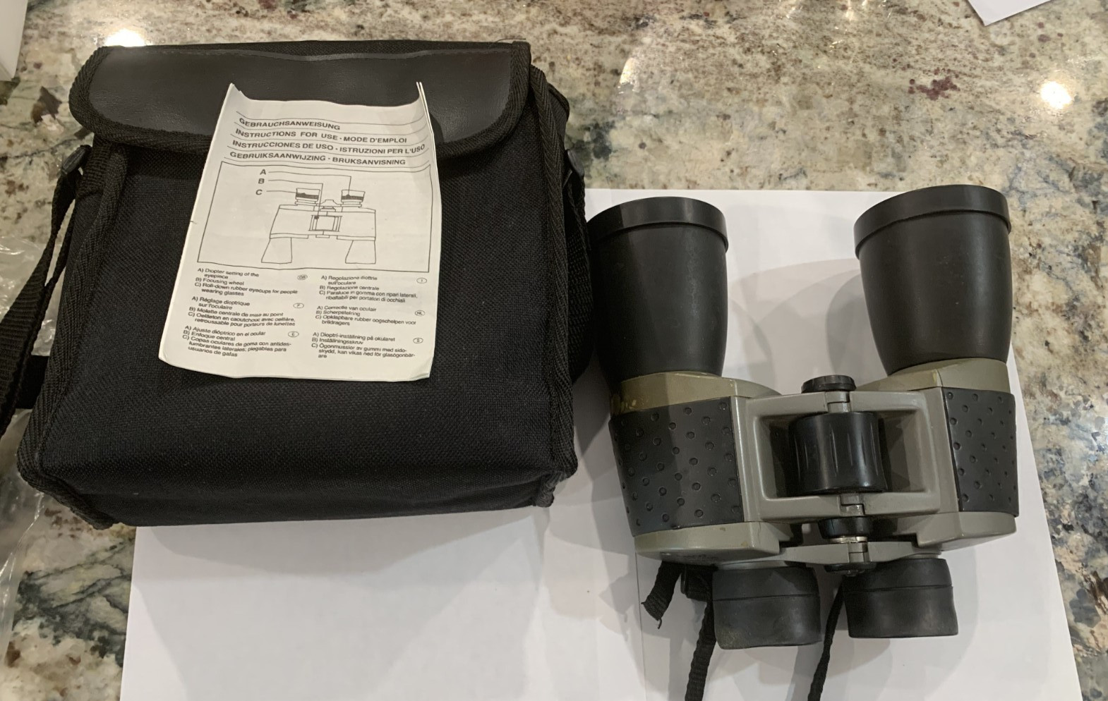 Tasco Binoculars 20x50mm with case! Zip Focus! Fully Coated!
