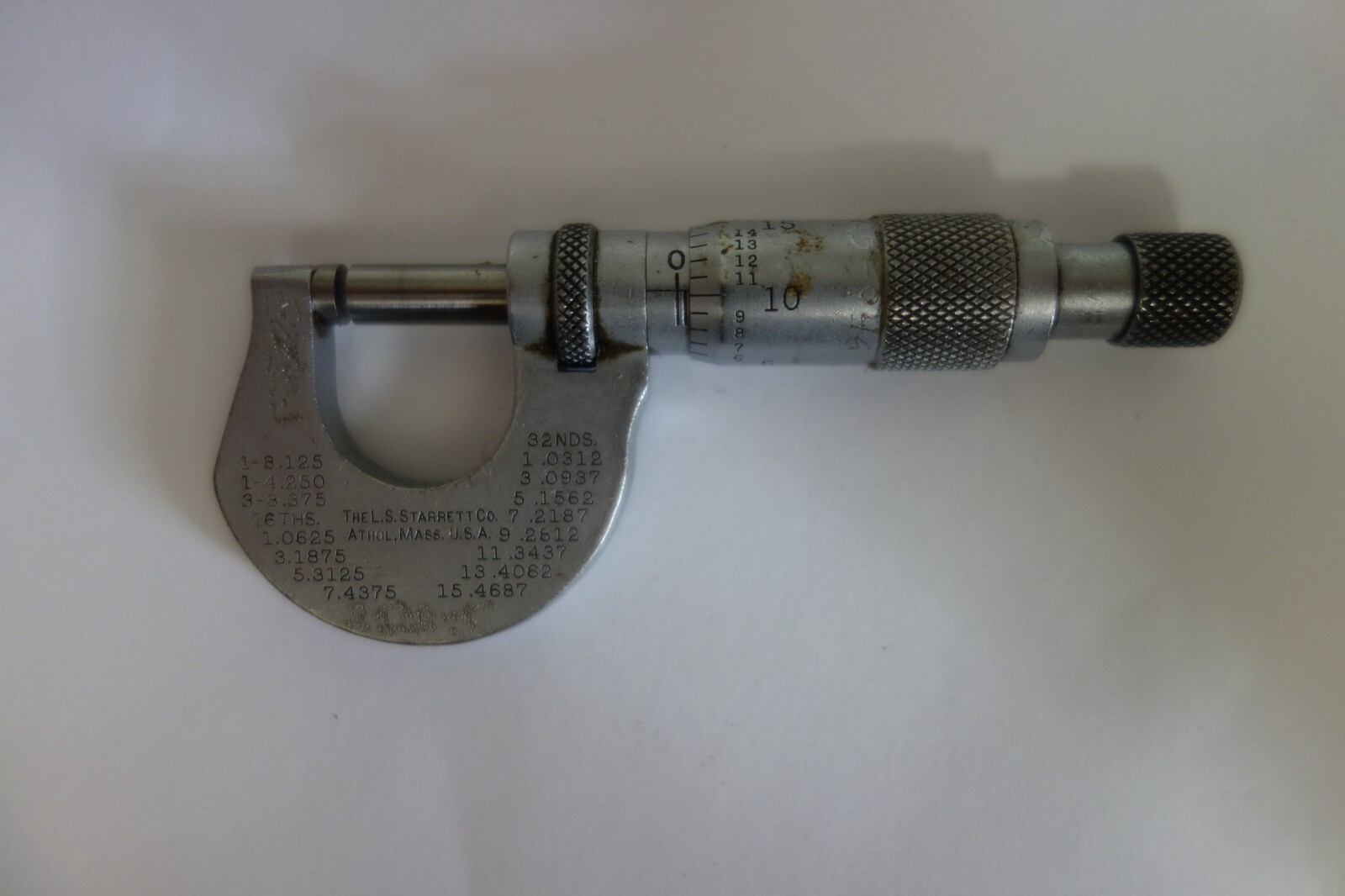 STARRETT 232RL Ratchet Stop Outside Micrometer 1/2''