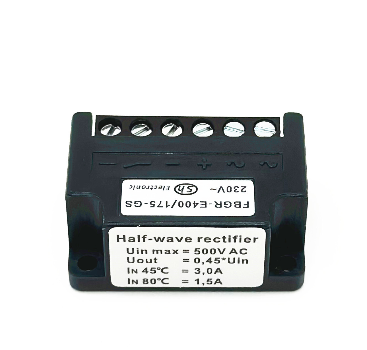 FBGR-E400/175-GS rectifier 230V 0.45 half-wave brake rectifier device