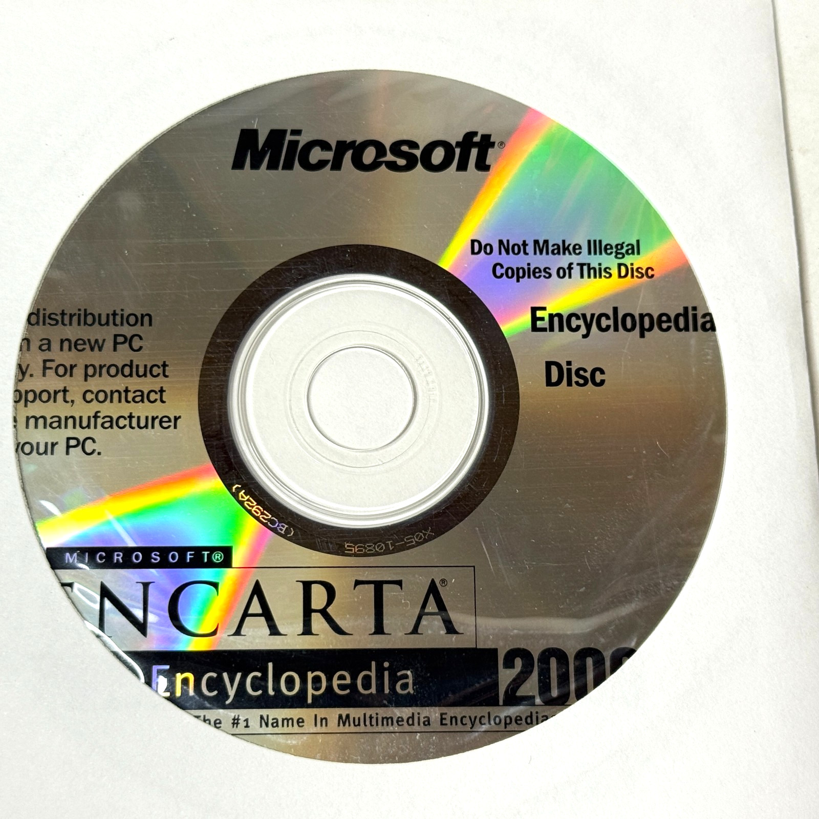 Microsoft Encarta Encyclopedia 2000 Windows Software CD-ROM PC *B2G2*