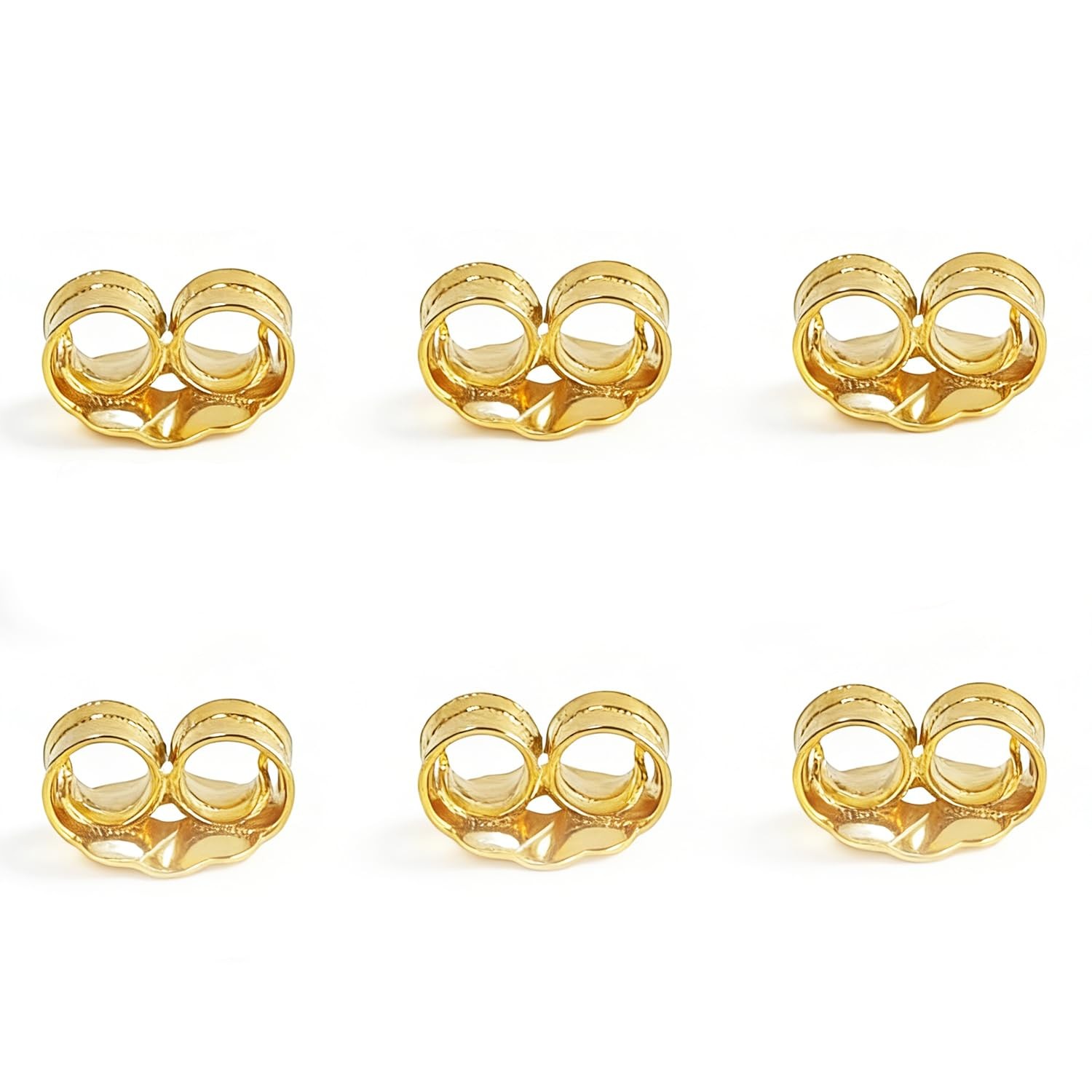 Orgrimmar 14K Gold Plated Earring Backs Locking for Stud Ear Rings 3 Pairs
