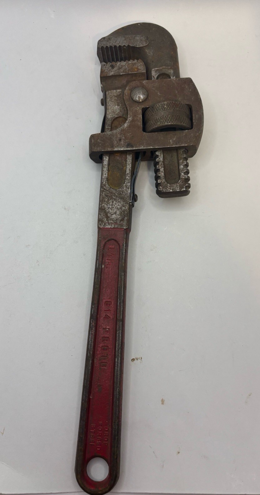 Vintage PROTO 814 Pipe Wrench 14” Forged Steel