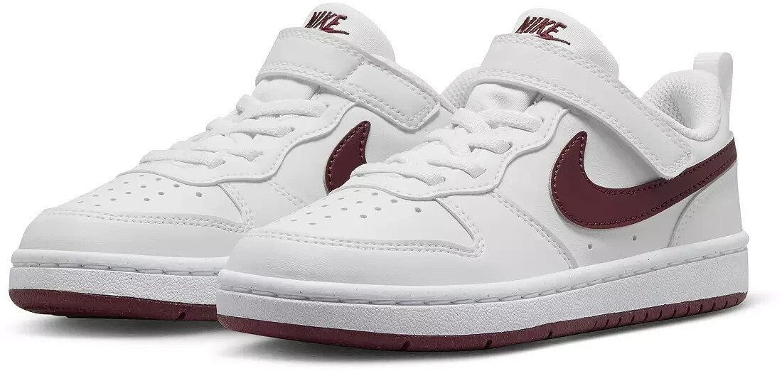 Nike Court Borough Low Recraft Little kid PS white burgundy sneakes new