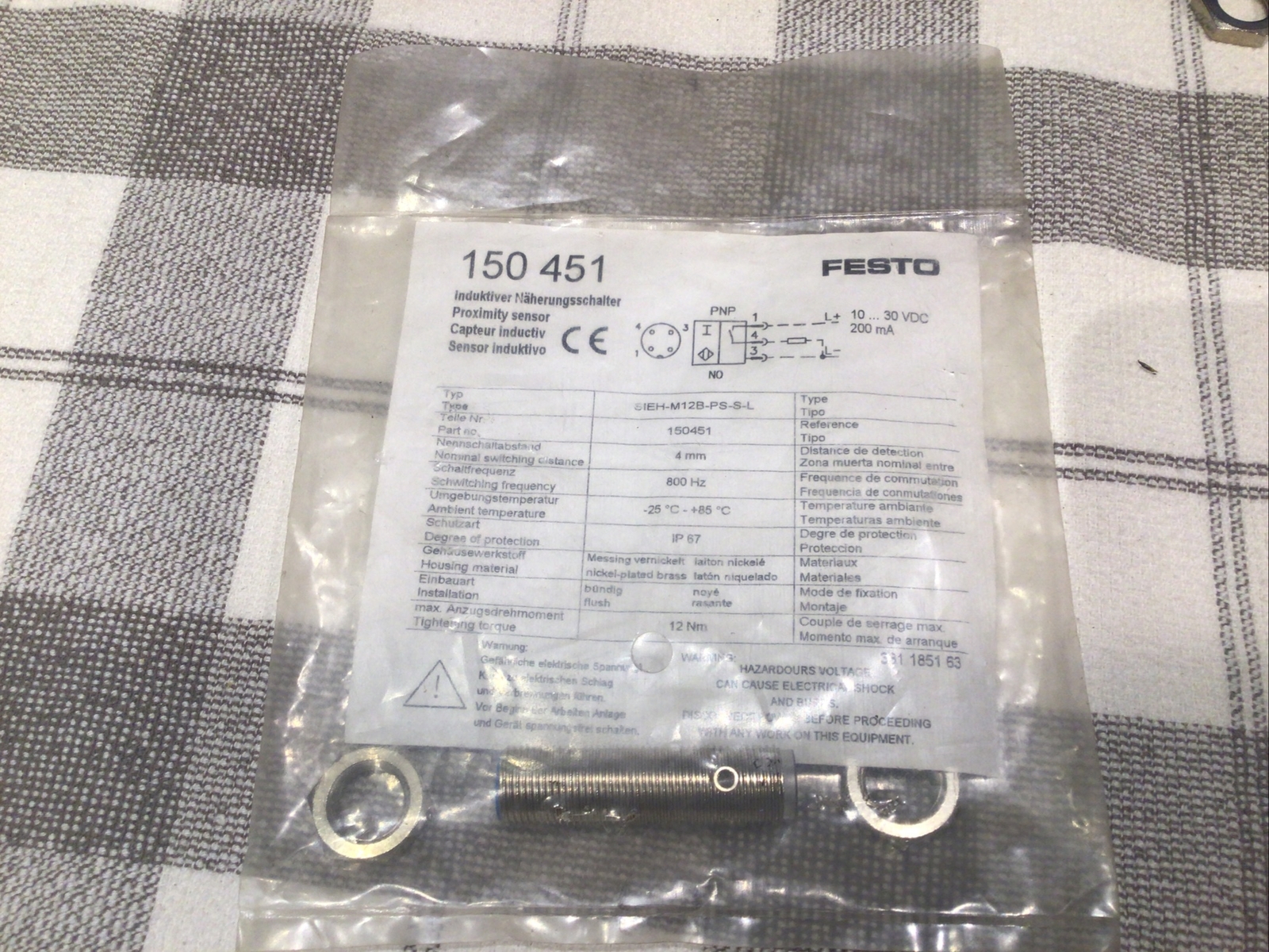 FESTO 150 451 Inductive Proximity Switch 150451