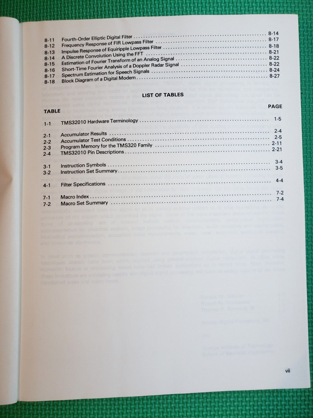 Texas Instrument DSP TMS32010 User's Guide - 1985