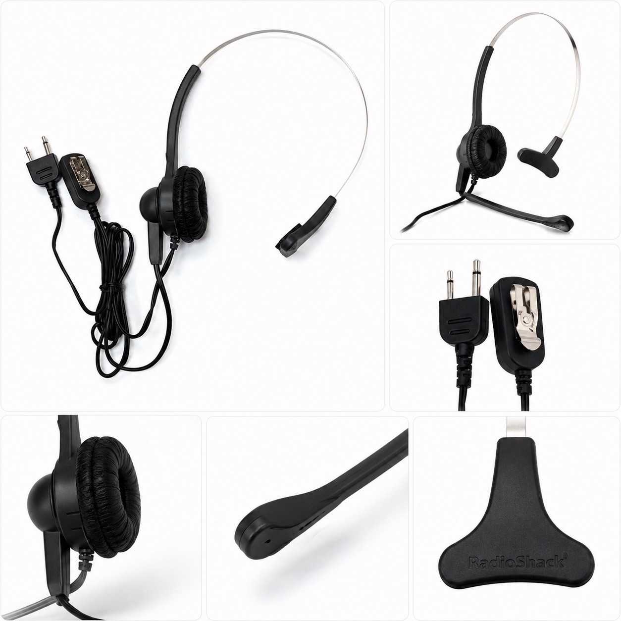 Call Center Headset w/ Noise Canceling Mic and In-line Controls Dual 3.5mm Jack