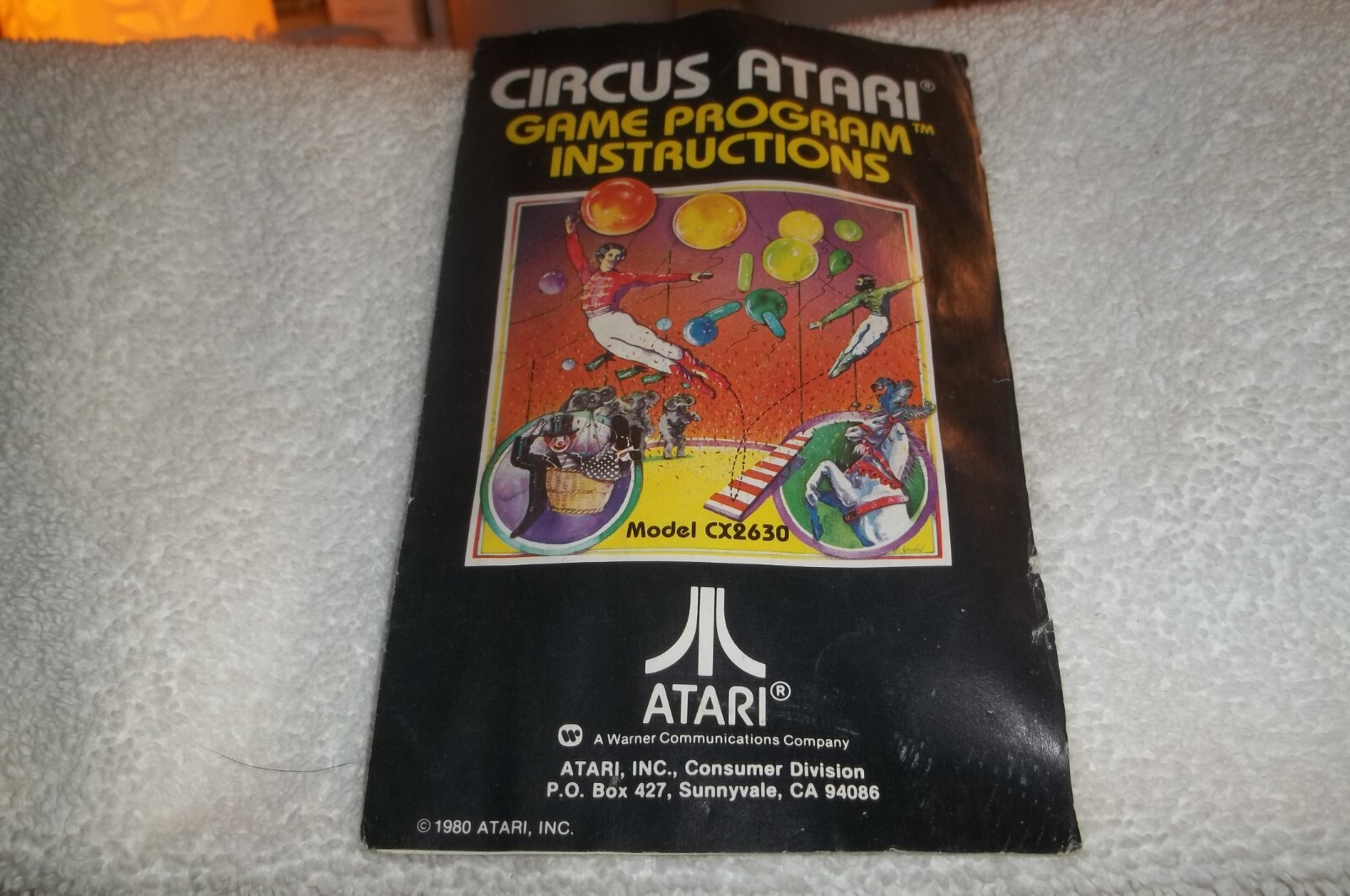 Atari 2600 Circus Atari Instruction Manual