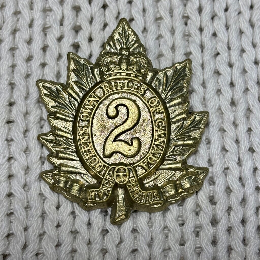 The Queen's Own Rifles of Canada 1940 2nd Regiment Cap Badge
