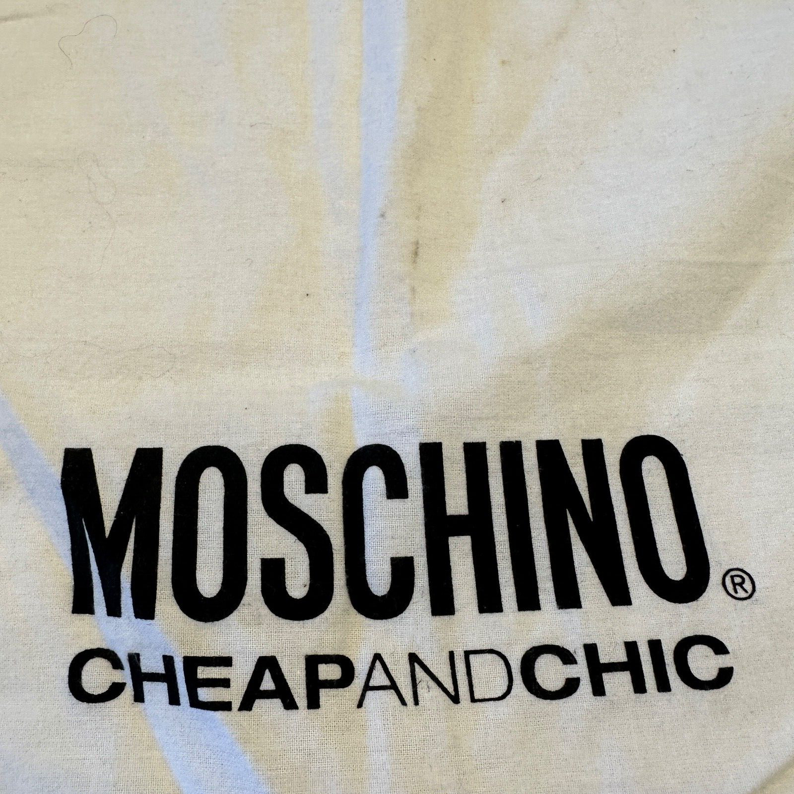 Pre- Owned Moschino Drawstring Dustbag 20" W x 19" H