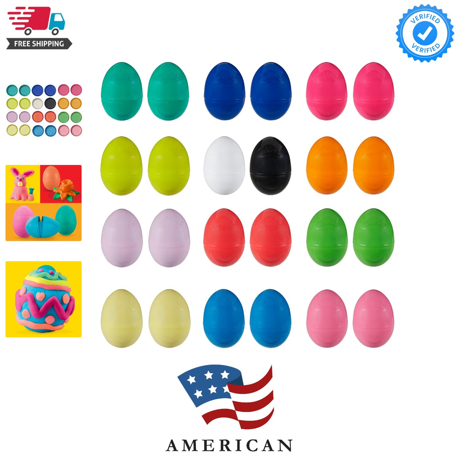 Play-Doh Eggs 24-Pack, Dinosaur & Dragon Egg Hunt Toys, Modeling Compound for...