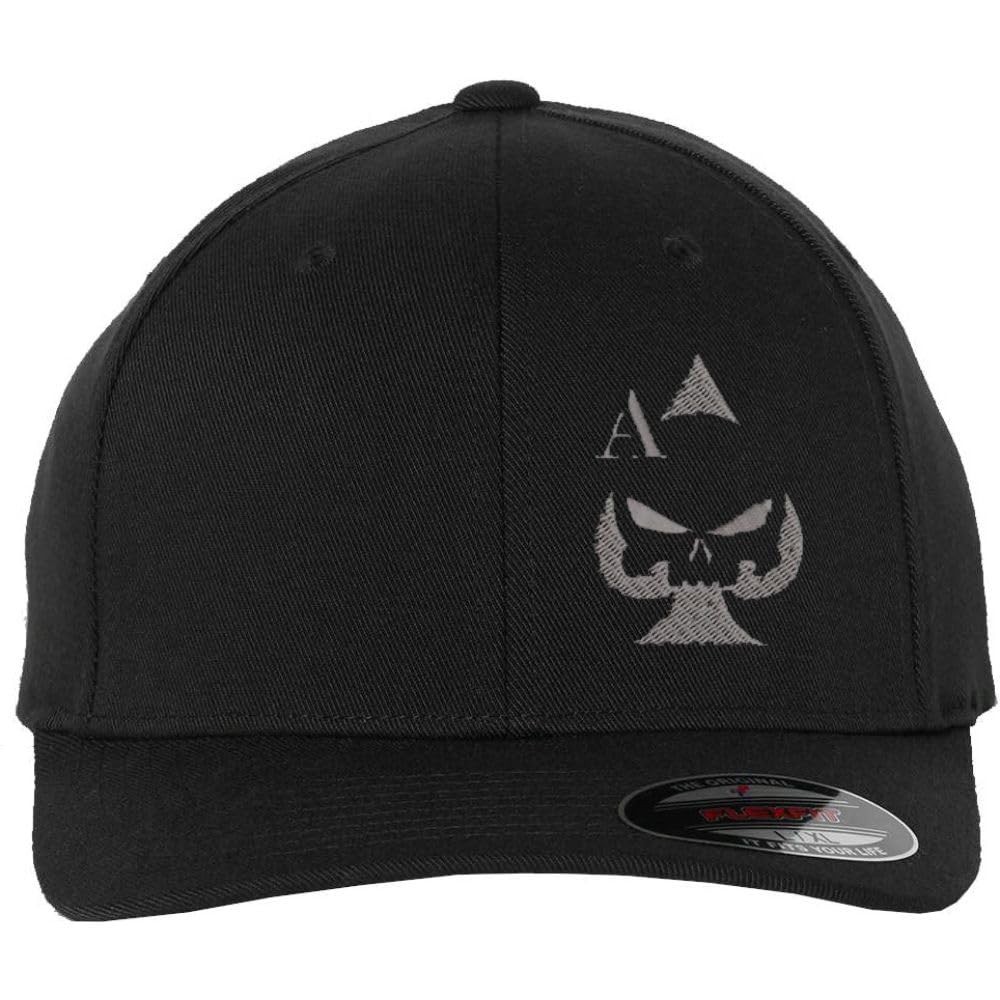 Ace of Spades Sniper Gun Punisher Embroidered FLEX Fit Hat 2nd Amendment Cap