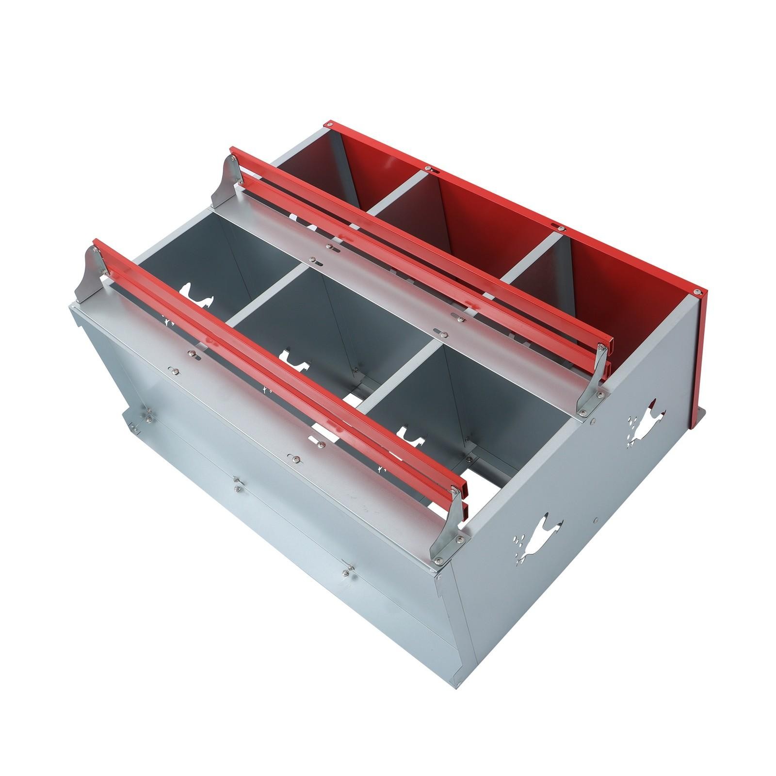 6 Compartment Heavy Nesting Box Chicken Nesting Box 6 Room Metal Nesting Red