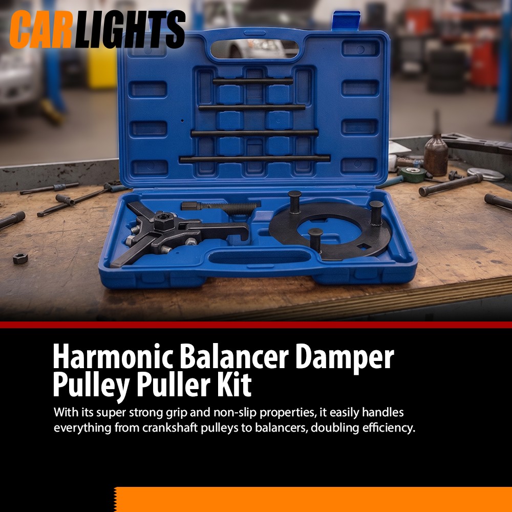 Harmonic Balancer Damper Pulley Puller Garage Removing Repairing Tool Set