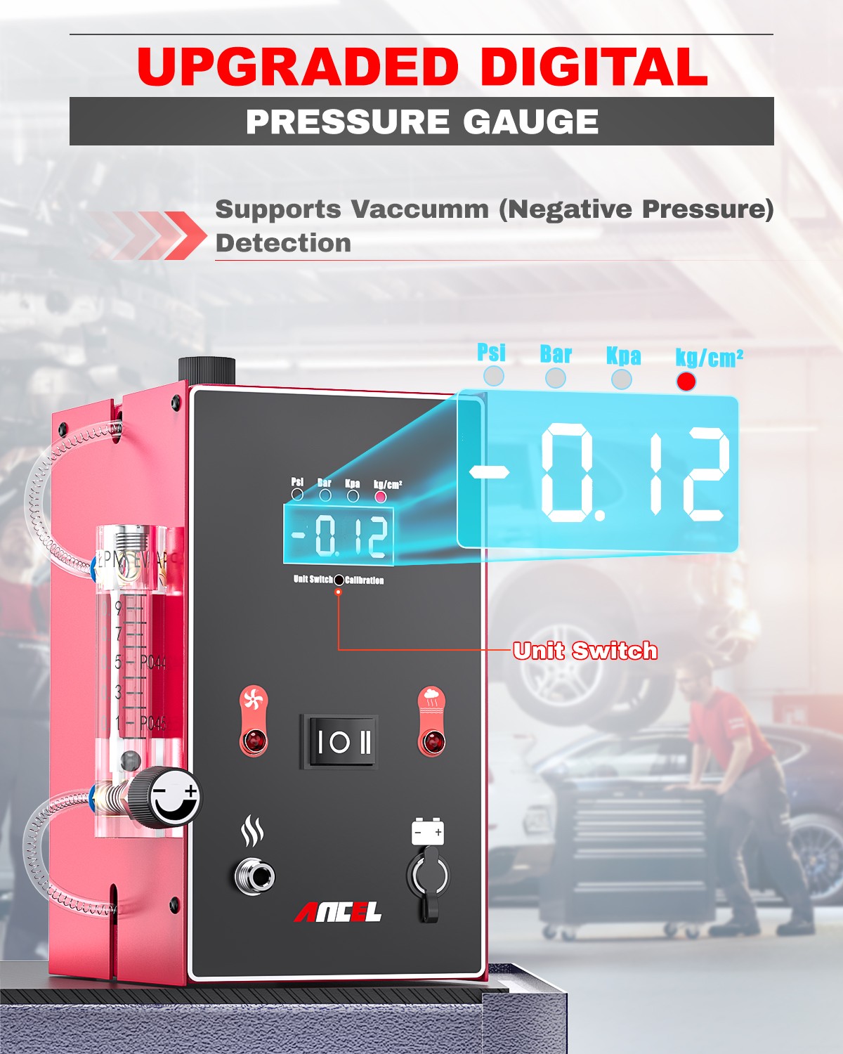 ANCEL L300 Digital Display EVAP Smoke Machine Test Pipe Leak Detector Diagnostic