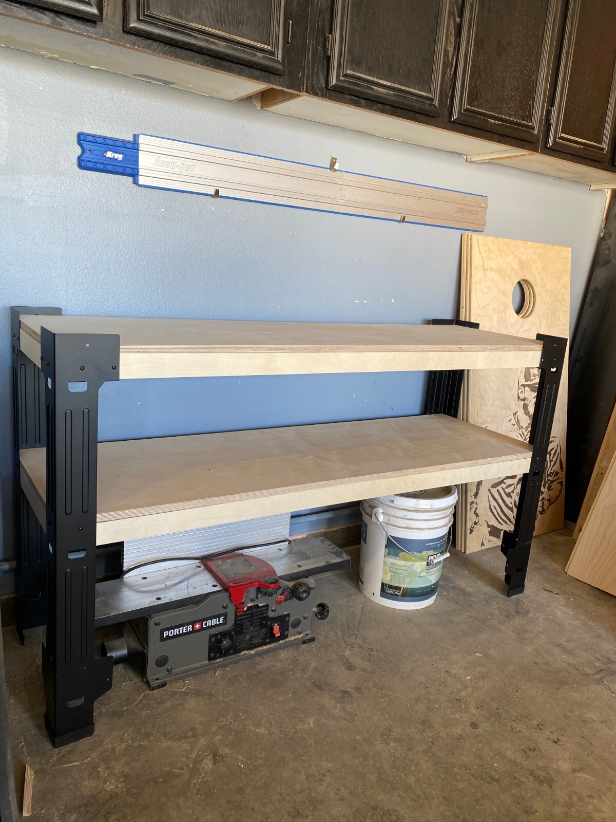 Steel Work Bench Leg Bracket Workbench Frame Kit Garage Shop Storage Shelving