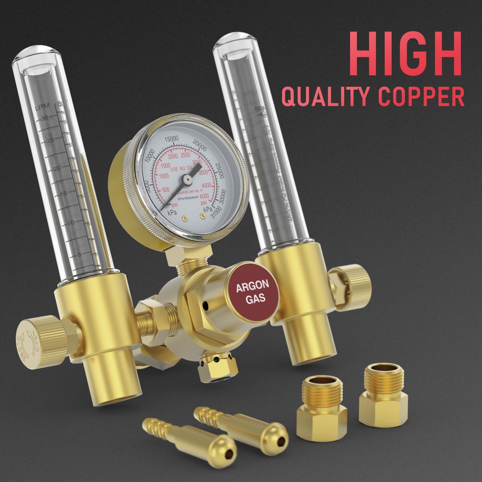 Dual Output Argon Regulator Flow Meter