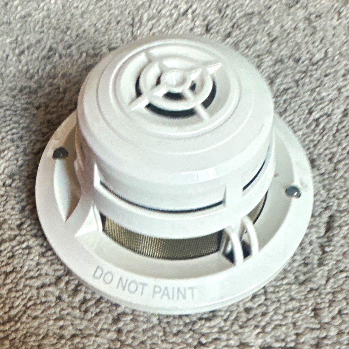 White Industrial Smoke Detector Sensor Head/Base "Do Not Paint", Smoke Detectors