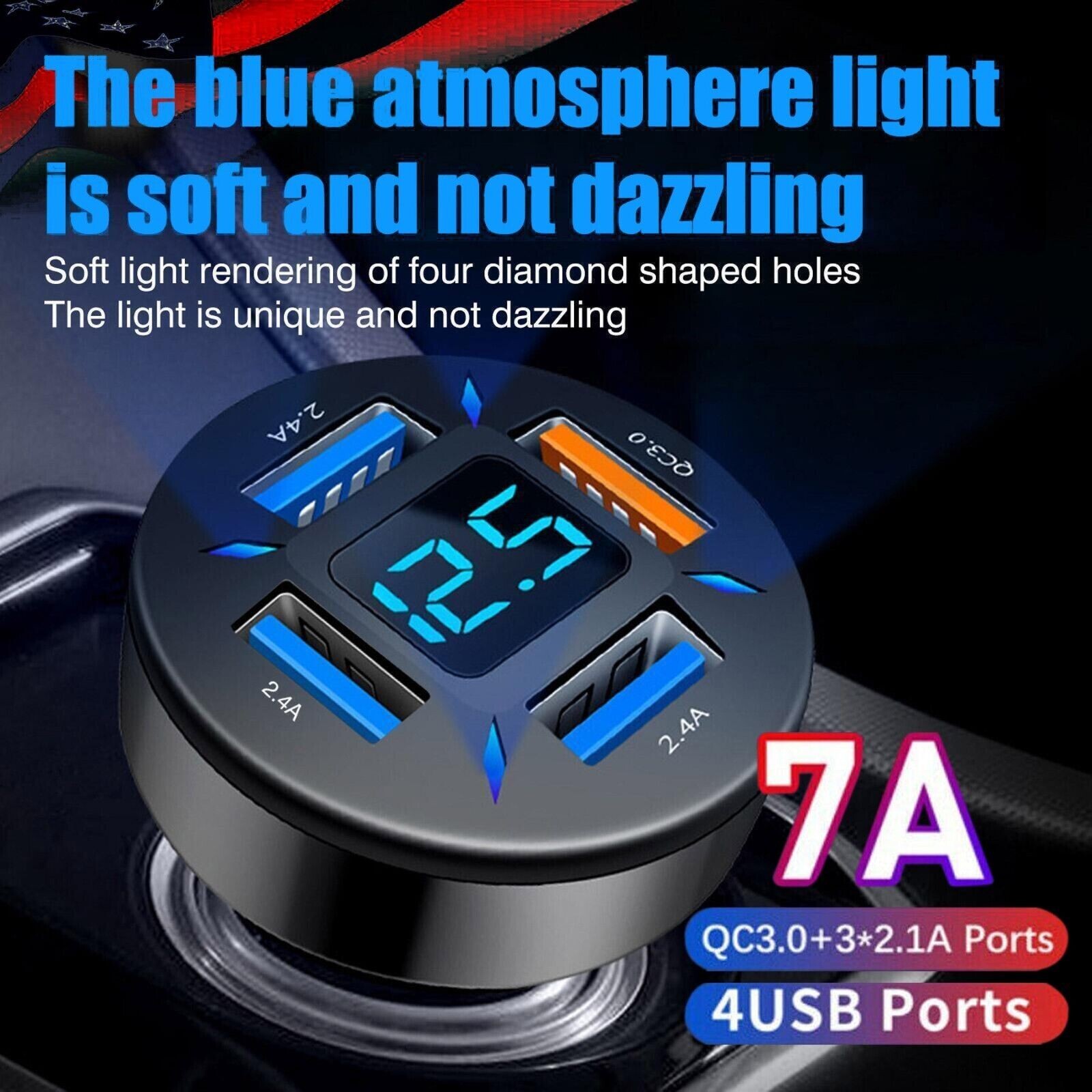 12V Digital LED Display Voltmeter Voltage Gauge Panel Meter For Car Motorcycle