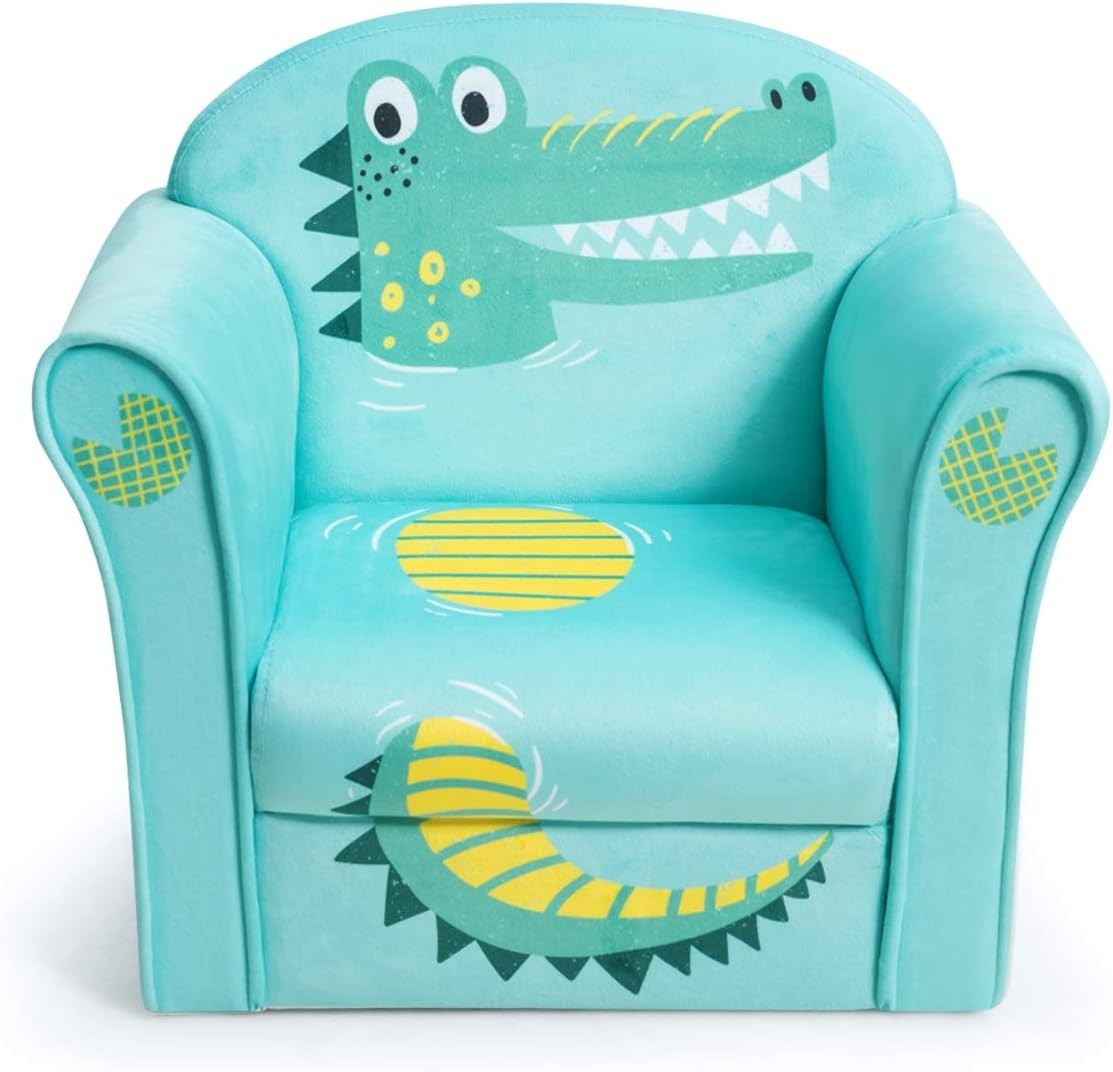 Kids Couch Children's Sofa Armrest Chair Toddler Furniture 15x20x17 Crocodile