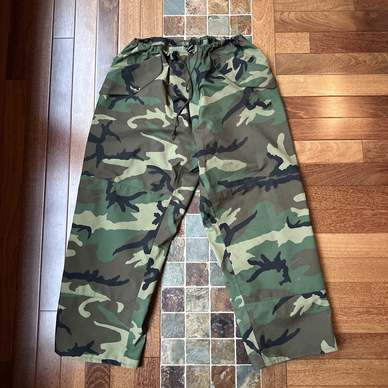 VTG USGI Cold Weather Trousers XL Reg Woodland Camo Gore-Tex Pants Military