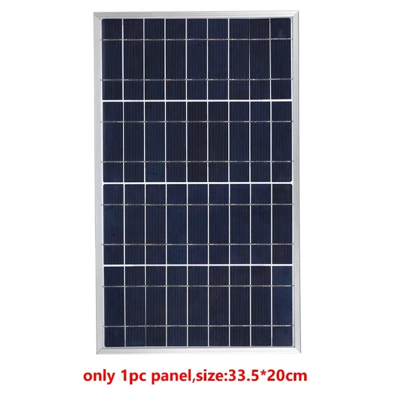 300W/600W Solar Panel Kit Complete 12V Polycrystalline USB Power Portable Outdoo