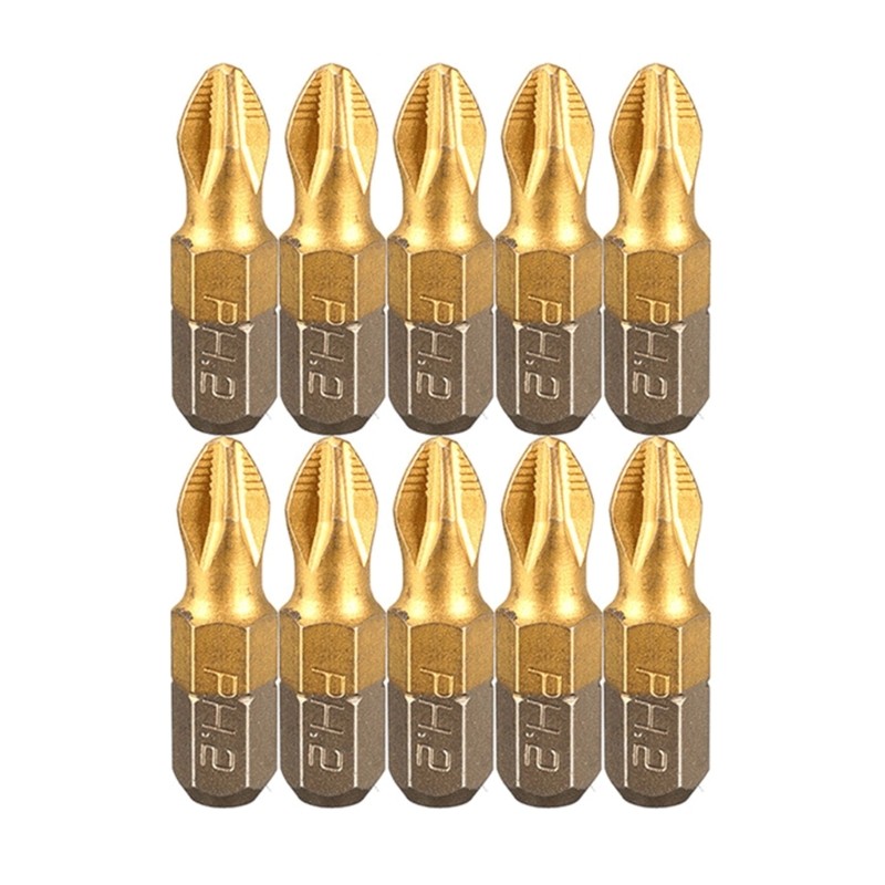PH2 Screwdriver Bit Set for Fastening Tasks 1/4inch Hexs Shank 25mm Length
