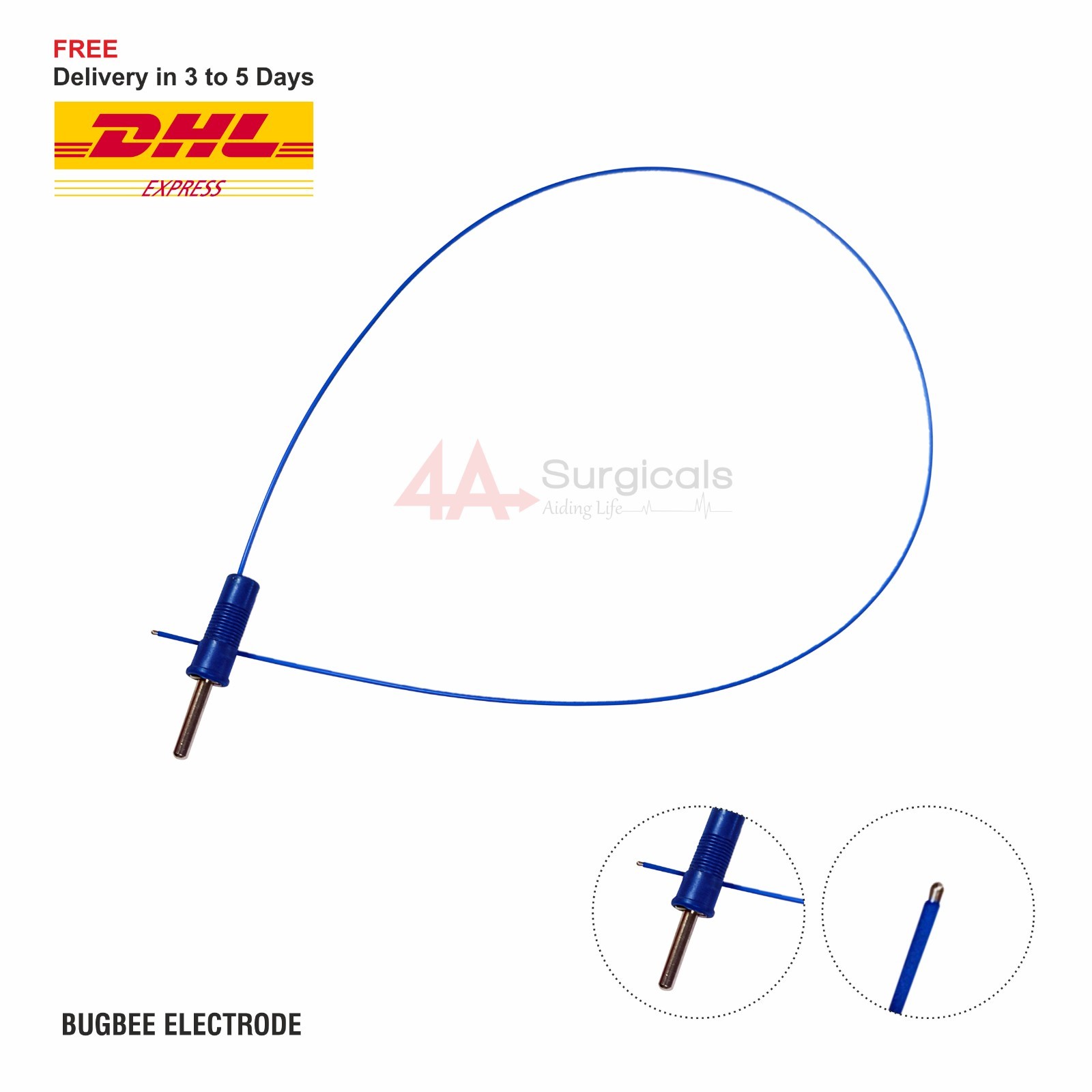 4A CYSTOSCOPE BUGBEE ELECTRODE 4fr/45cm 5 PIECES