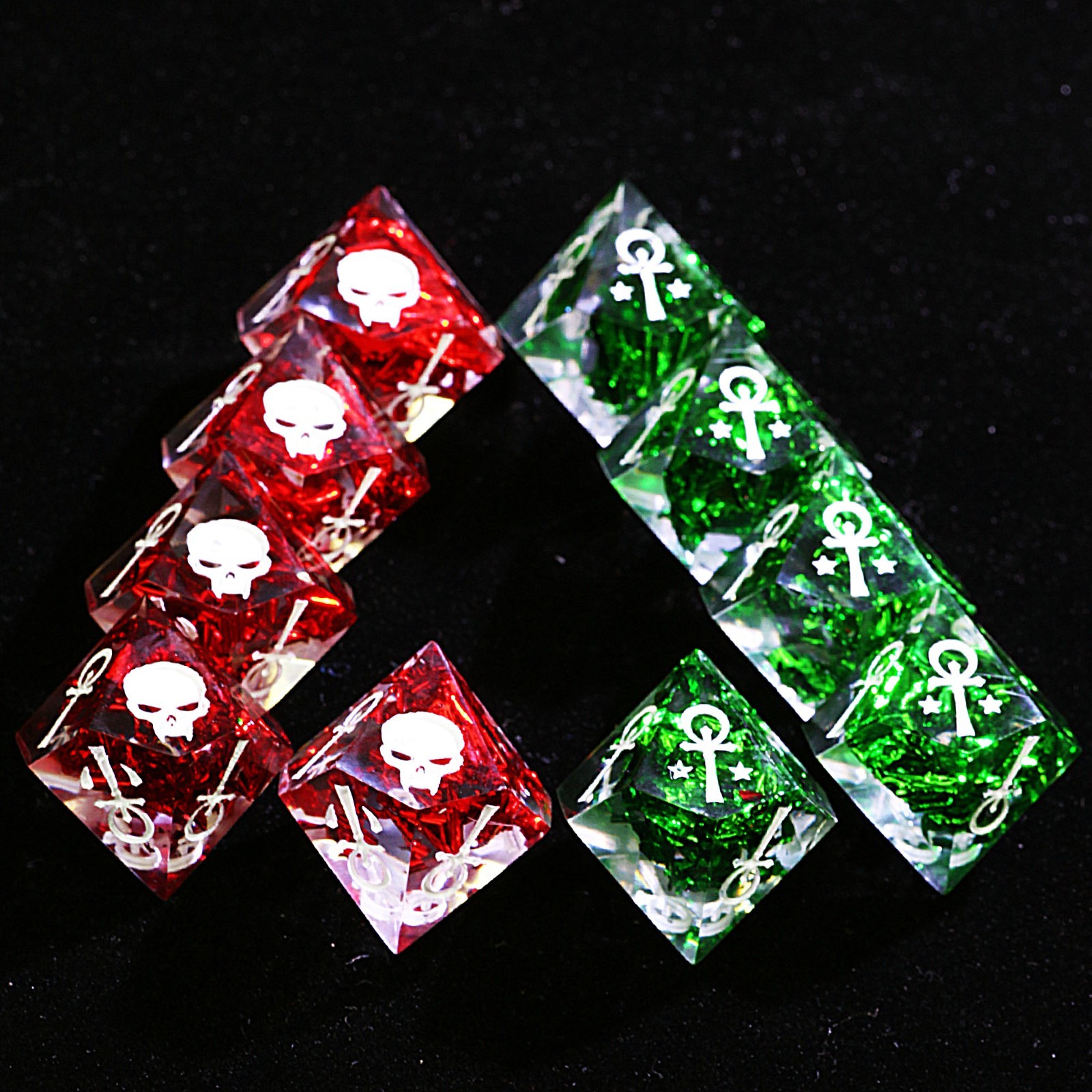15 Polyhedral Resin Camarilla WoD VtM Dice Set Gilded Veil