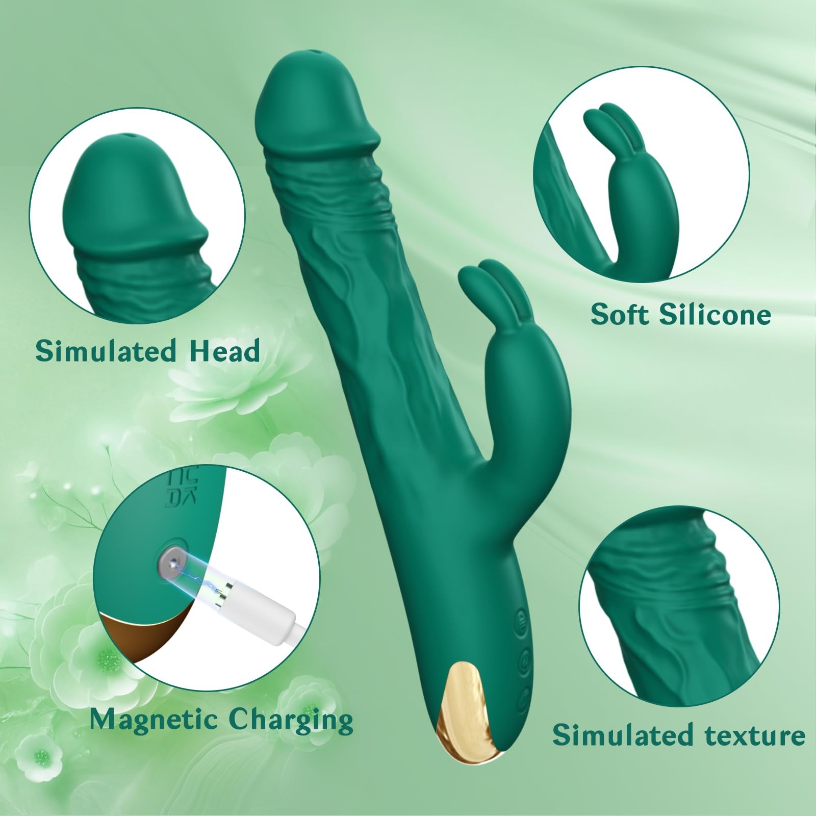 Thrusting Vibrator Dildo Adult Sex Toy for Clitoral G Spot Stimulation, Reali...