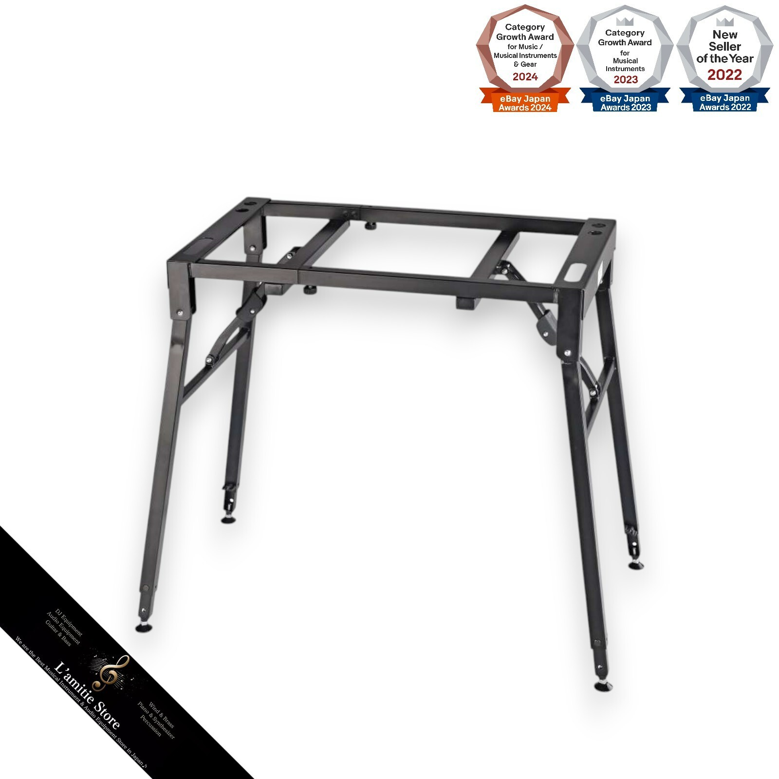 K&M 18950 Table-style keyboard stand Maximum load 80kg Black 60-100cm Adjustable
