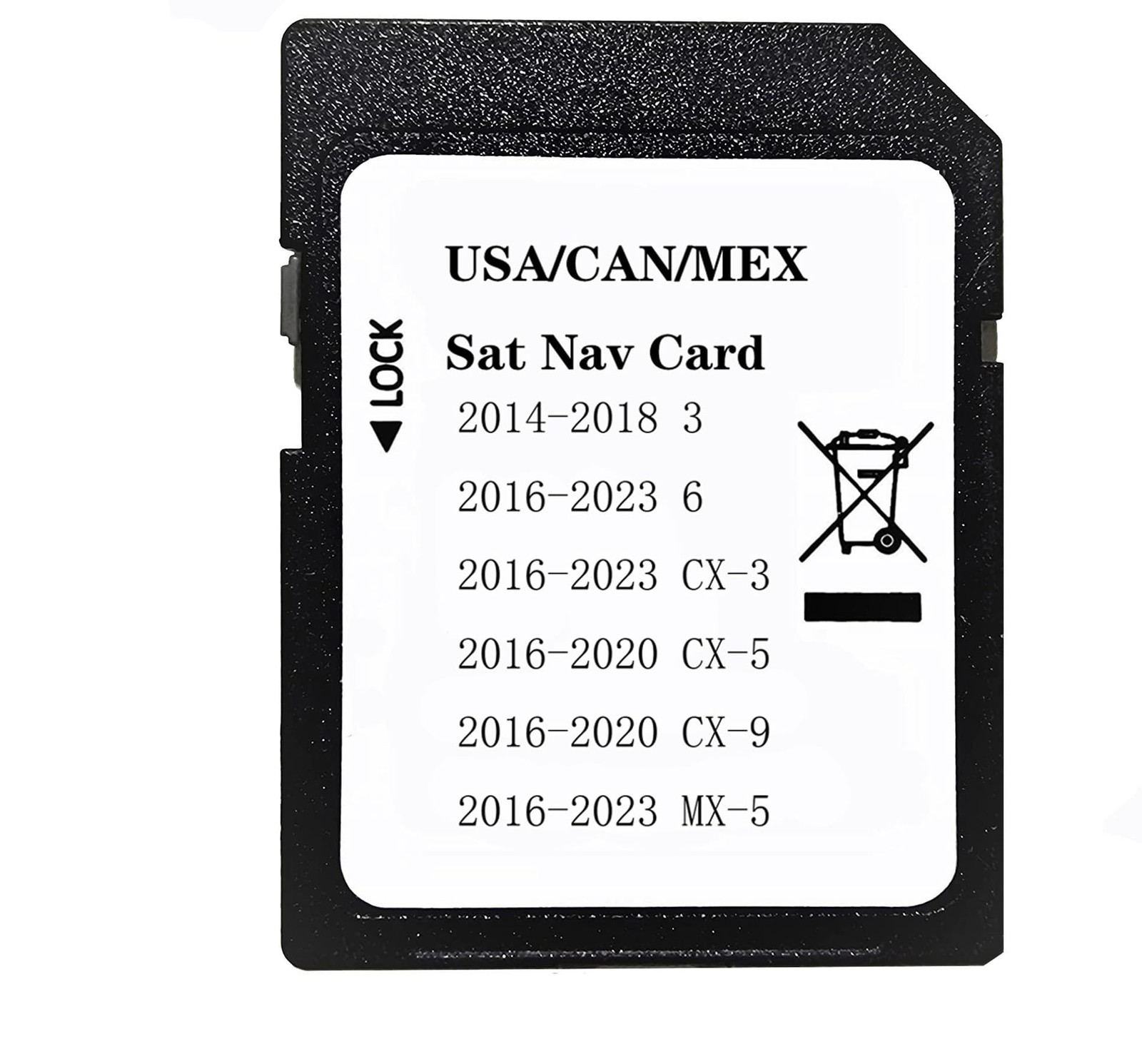 Latest Navigation SD Card Compatible with 2016-2020 CX-5 / CX-9, Black