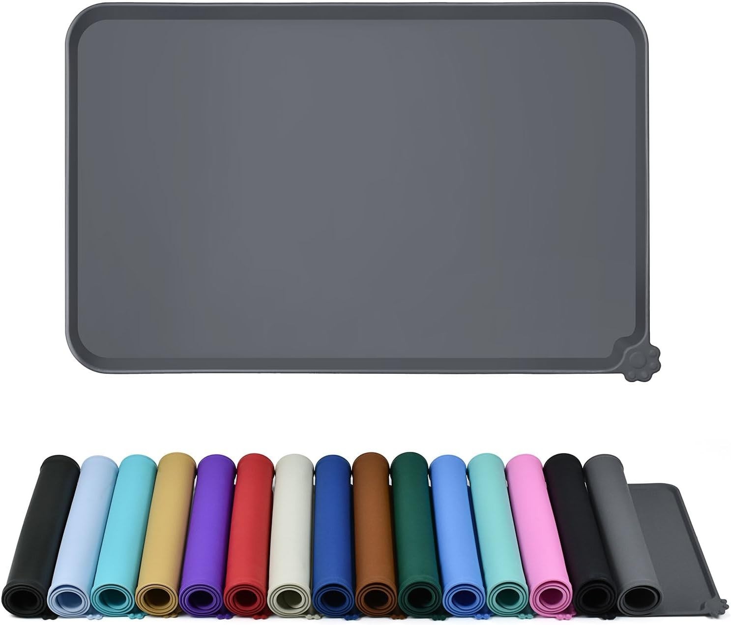 Quality Silicone Pet Feeding Mat 18.5 Inch For Clean Dining Experience