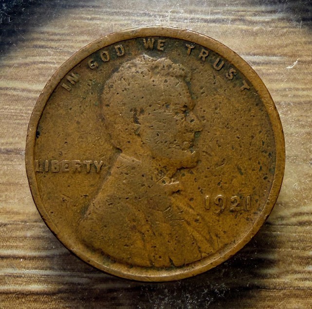 1921-P Lincoln Wheat Cent - Actual Coin Shown - Free Shipping & Tracking INV#36