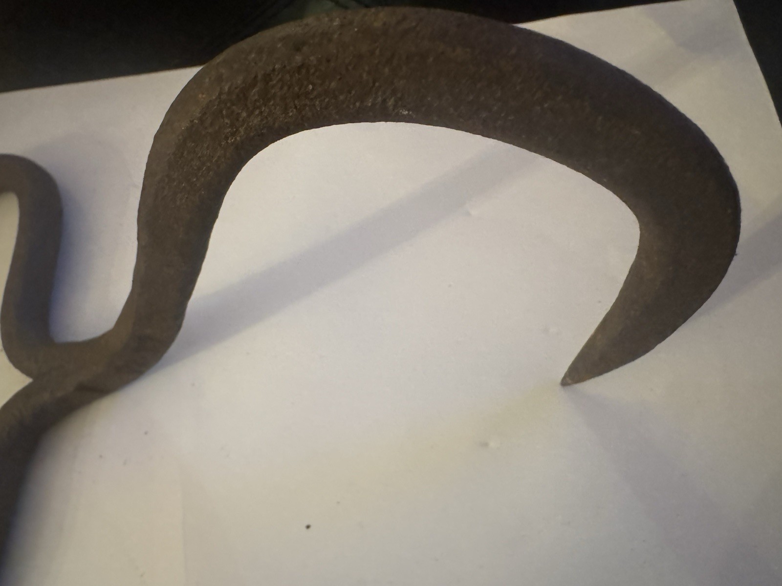 Antique Hand Forged Iron Hay Bale Hook Primitive Blacksmith Barn Tool Rustic