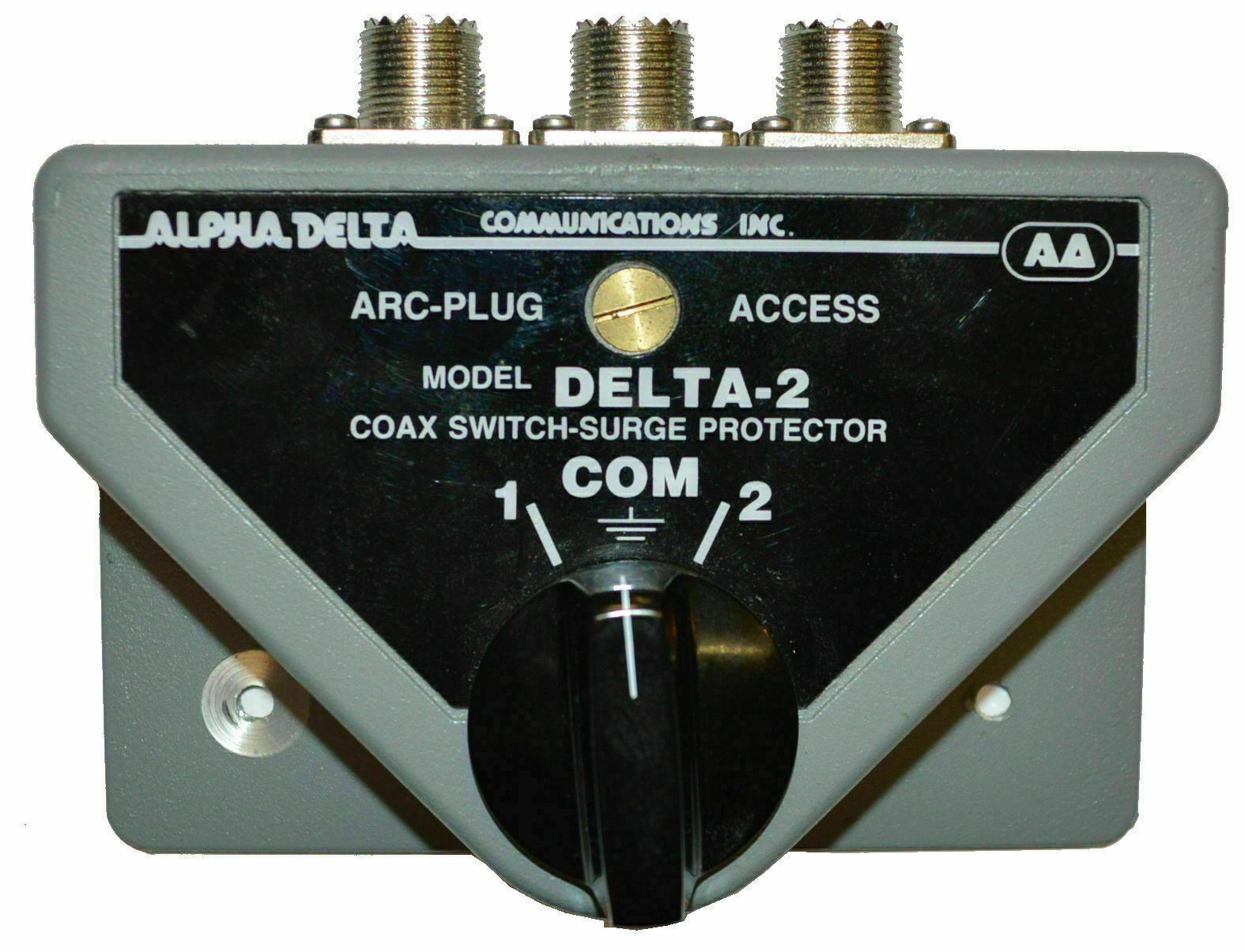 Alpha Delta 2B - 2 Position HD  Coax Antenna Switch, UHF SO-239 w/ surge
