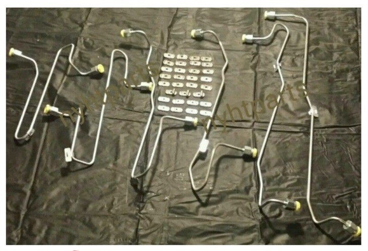 Fuel Injection Line Kit 6 pcs w/ Clamps Fits CAT- 3406 / 3406B / 3406C