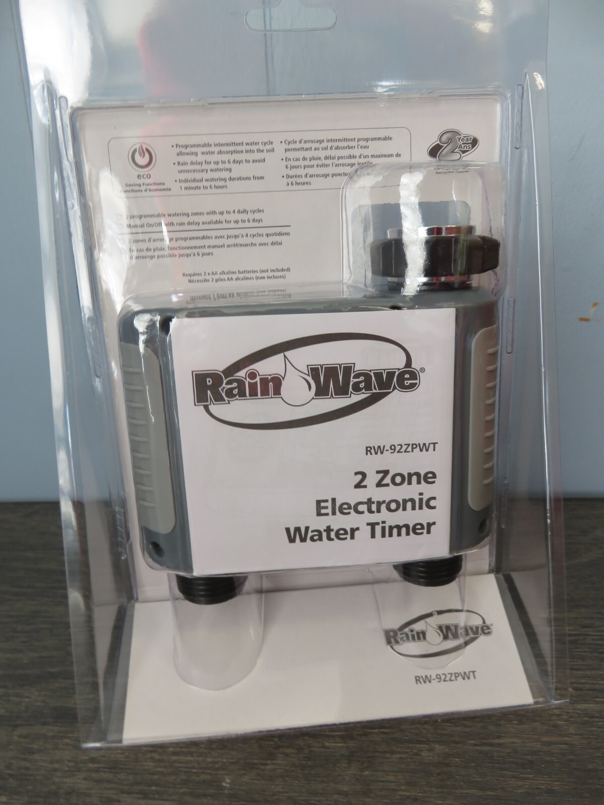 Rainwave 2-Zone Programmable Electronic Water Timer Rain Wave RW-92ZPWT