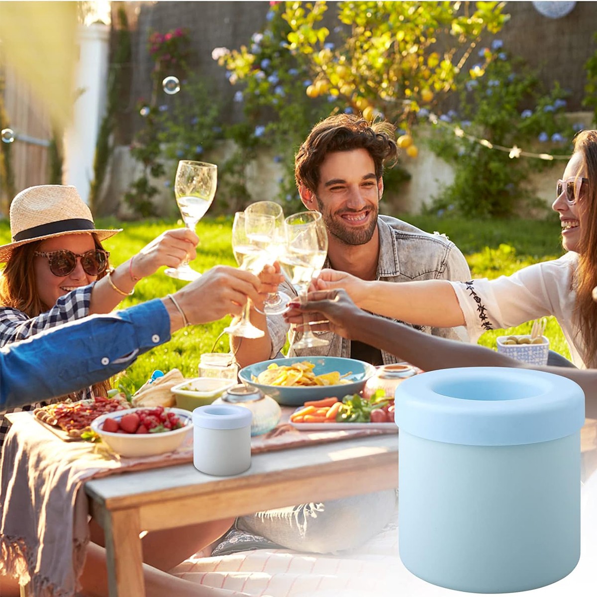 Quick Release lce Cube Mold Silicone Bucket for lce Craft DlY 1pc