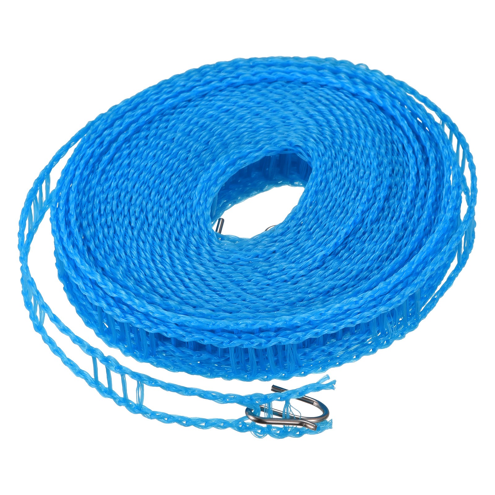 Portable Clothesline 26.24ft Nylon Windproof Non-Slip Washing Line Blue