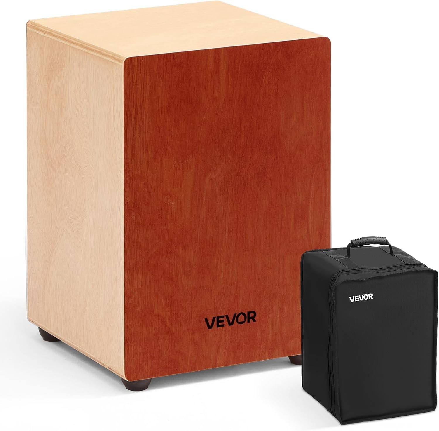 VEVOR Cajon Box Drum, with Internal Guitar Strings, Lightweight Wooden Percussio