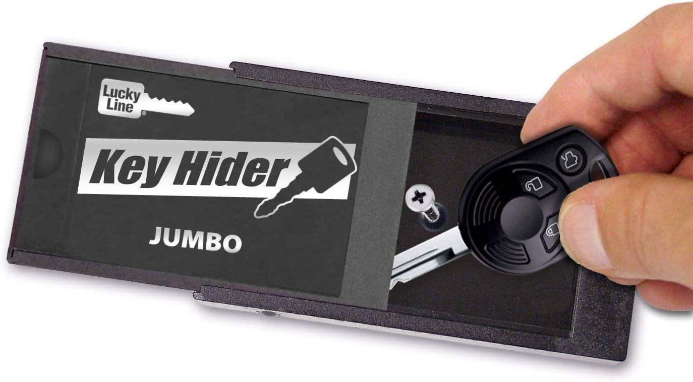 Easy-Mount Jumbo Key Hider: Water-Resistant Case for Keys & Important Notes