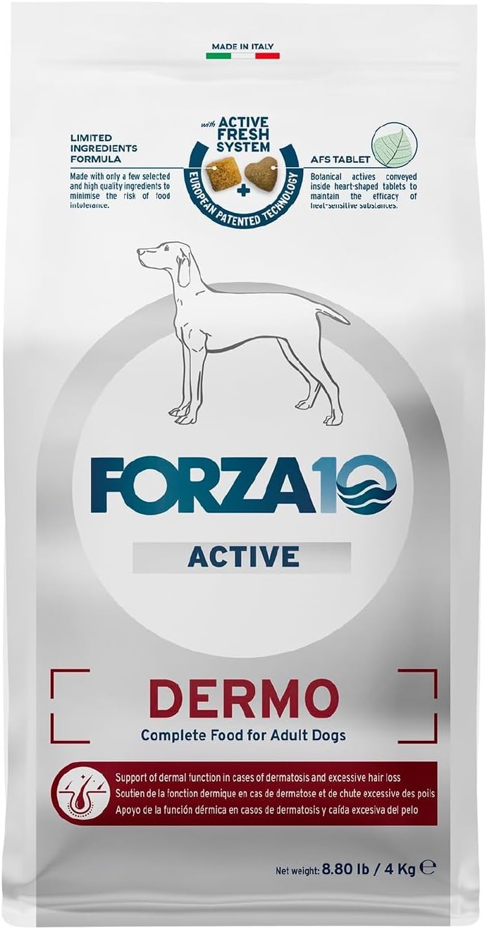 Forza10 - Dog Food, Dermo Dry Food for Itchy Skin, Sensitive Stomach & Coat Heal